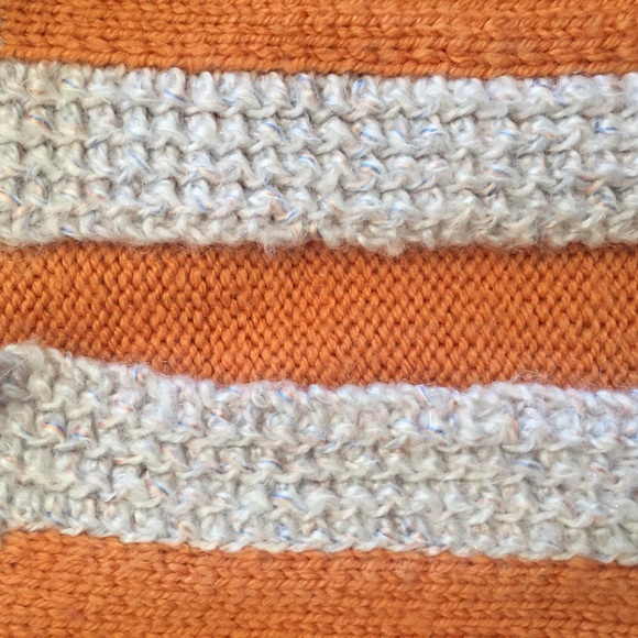 Vintage Orange Cropped Mod Sweater Cardigan - Picture 5 of 5